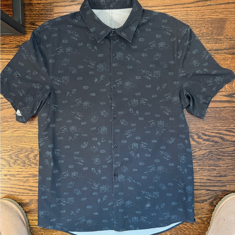 lululemon athletica Dark Patterned Button Down Sh… - image 1